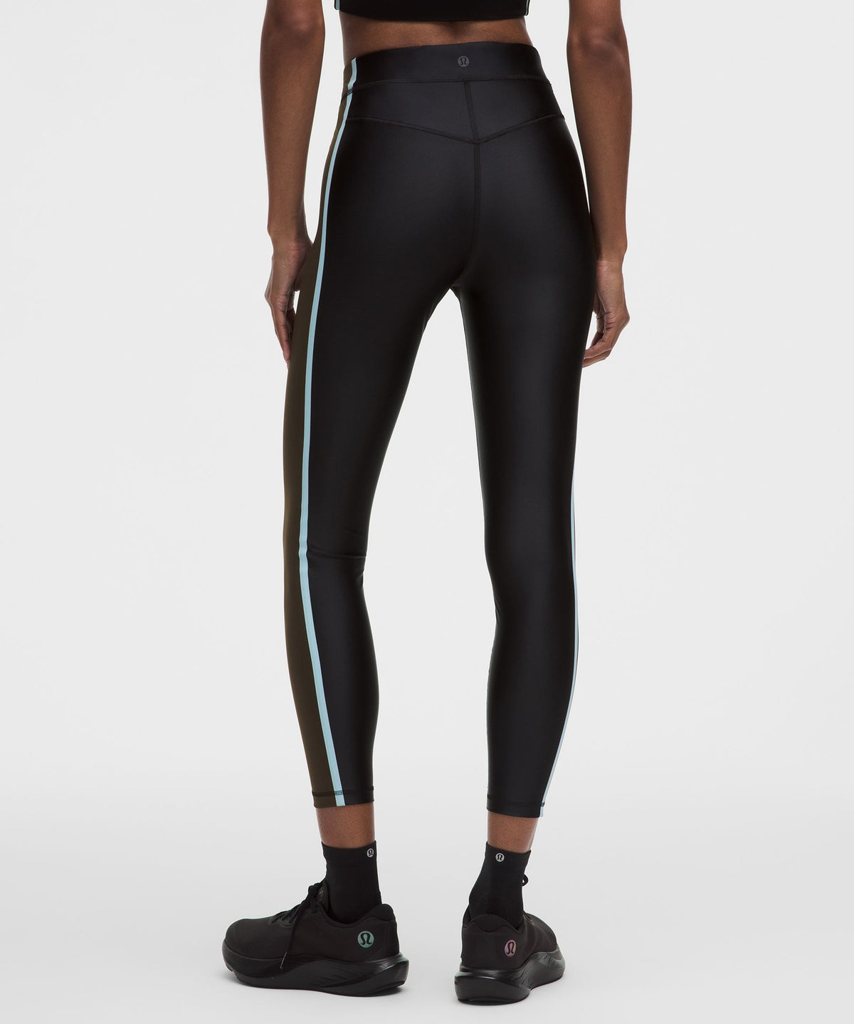 Satin Shine High-Rise Tight 25"Stripe