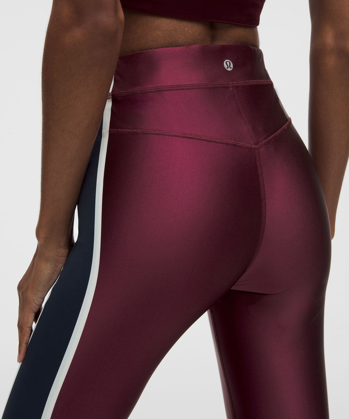 Satin Shine High-Rise Tight 25"Stripe
