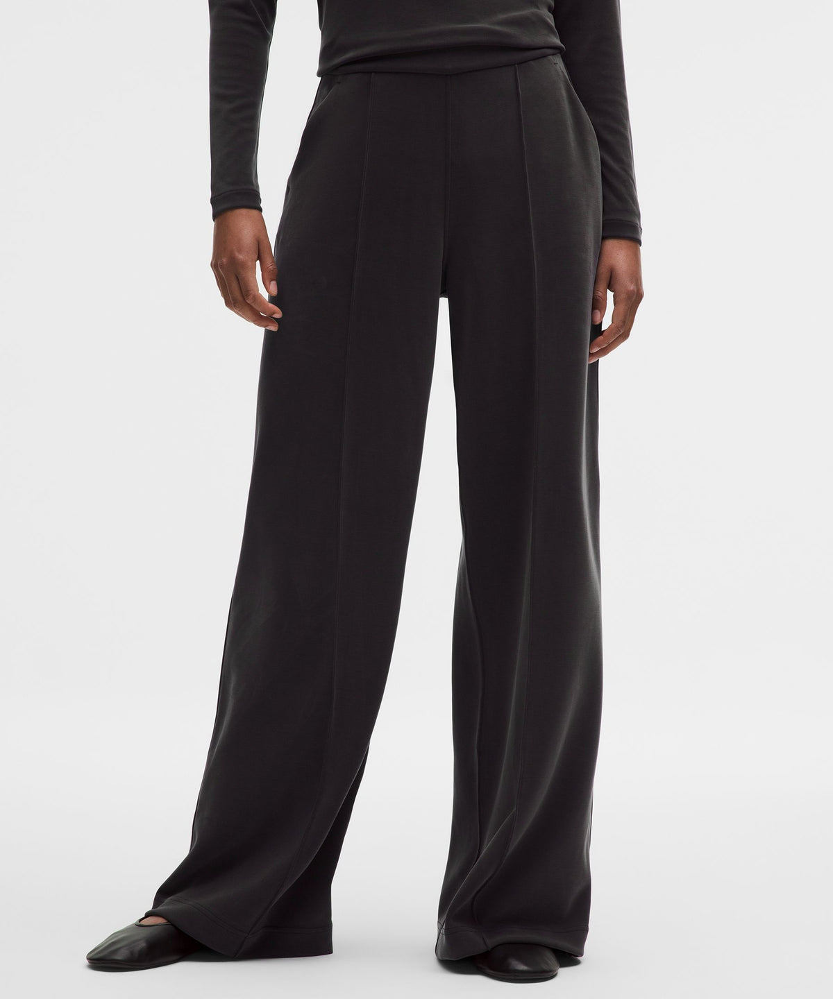 Softstreme Pintuck High-Rise Wide-Leg PantRegular