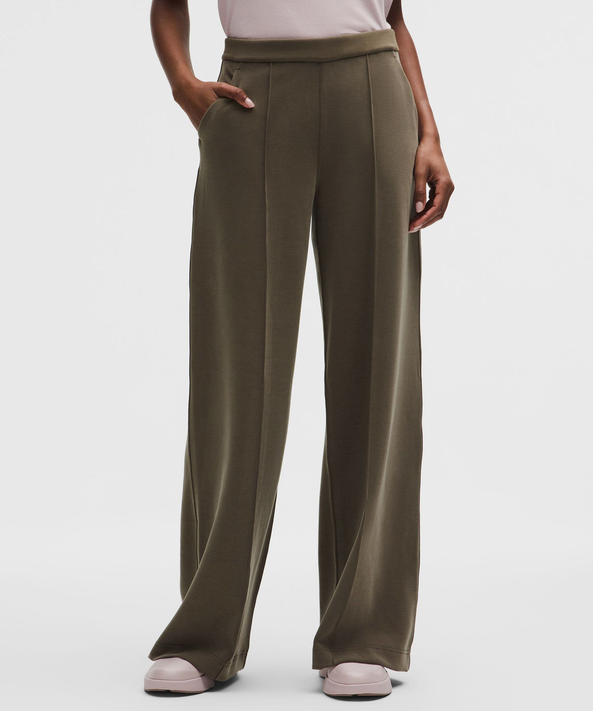 Softstreme Pintuck High-Rise Wide-Leg PantRegular