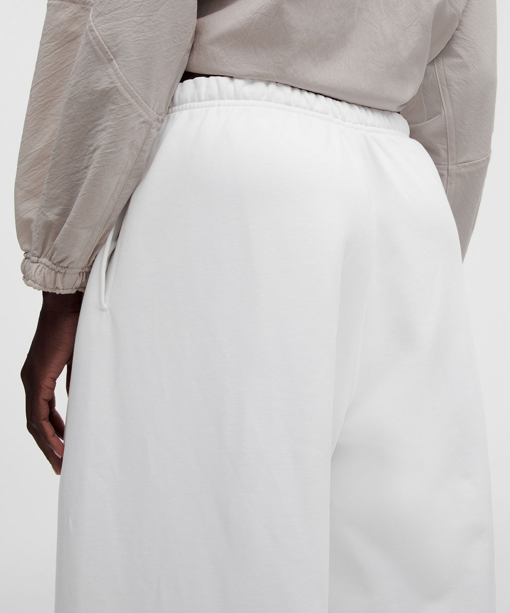 French Terry Mid-Rise Wide-Leg Pant