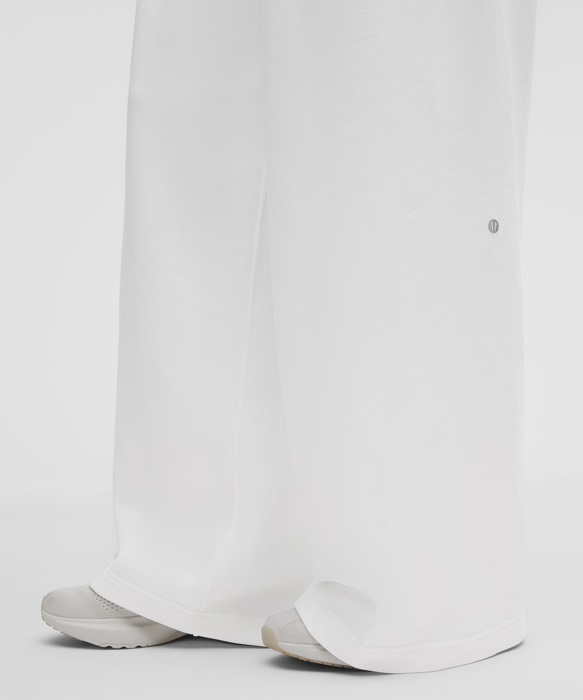 French Terry Mid-Rise Wide-Leg Pant