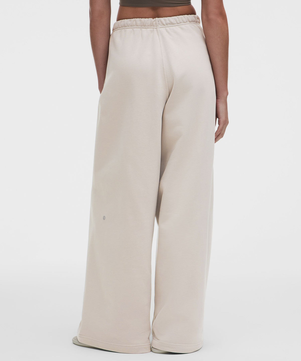 French Terry Mid-Rise Wide-Leg Pant