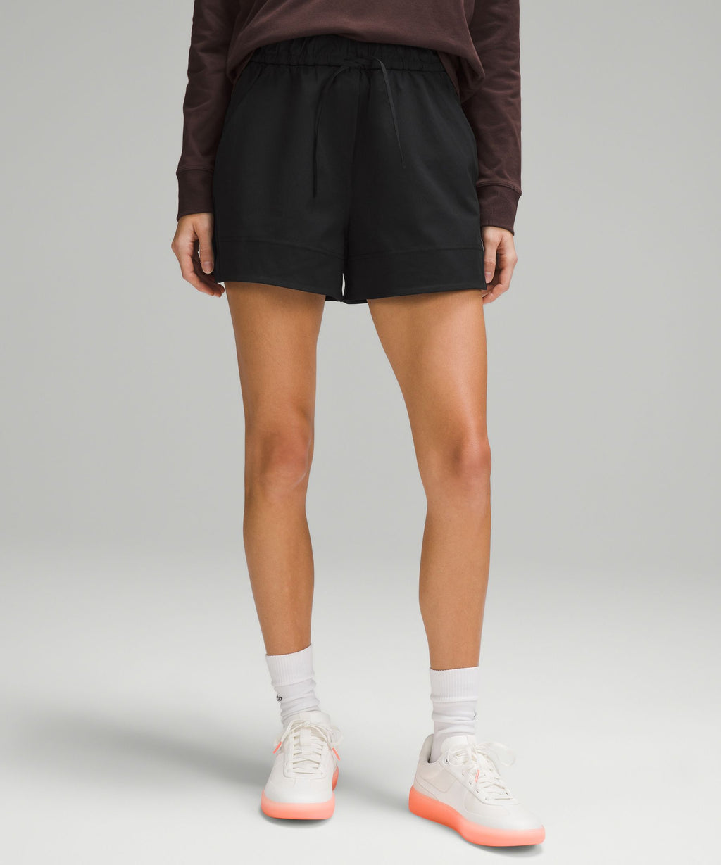 Cinchable Waist High-Rise Woven Short 3.5"