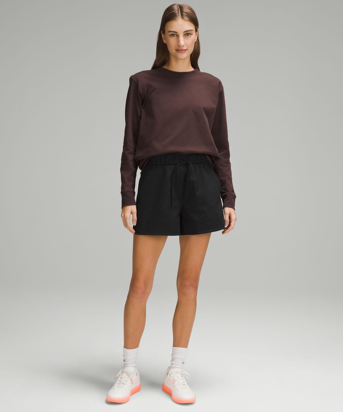 Cinchable Waist High-Rise Woven Short 3.5"