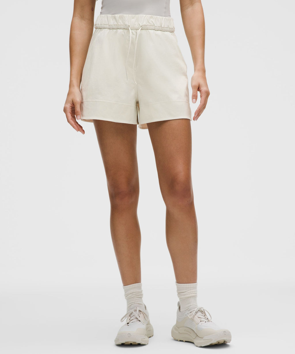 Cinchable Waist High-Rise Woven Short 3.5"