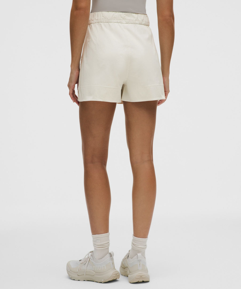 Cinchable Waist High-Rise Woven Short 3.5"