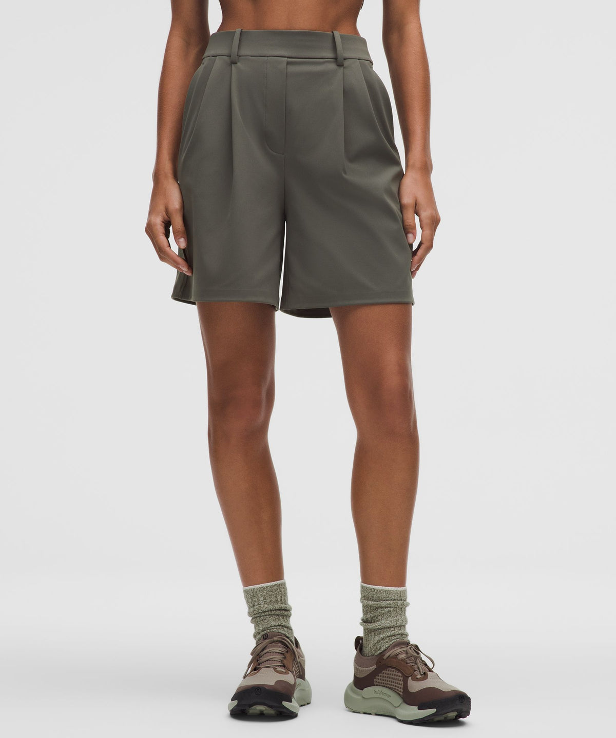 Daydrift Pleated High-Rise Short 7"