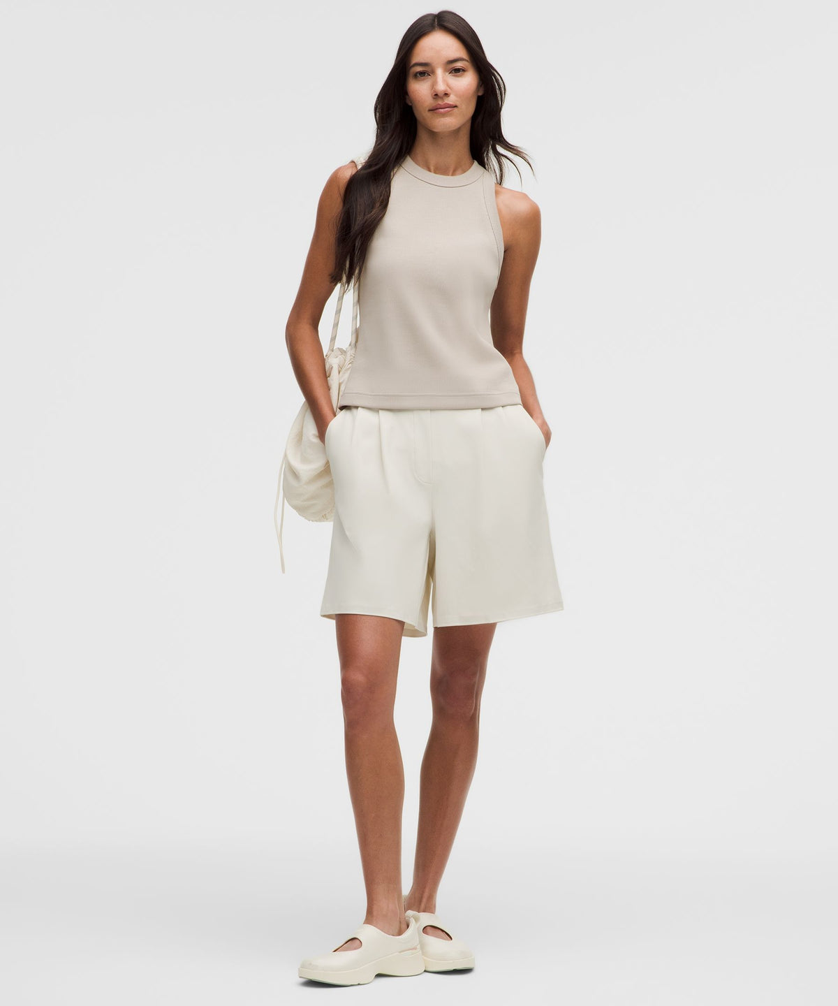 Daydrift Pleated High-Rise Short 7"