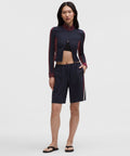 Striped Baggy Low-Rise Track Short 9.5"