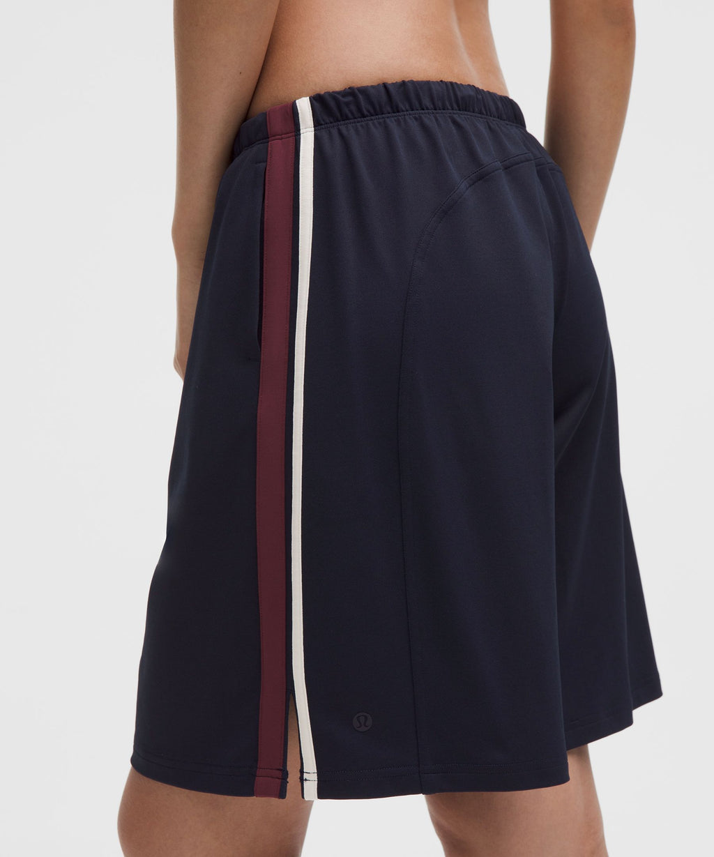 Striped Baggy Low-Rise Track Short 9.5"