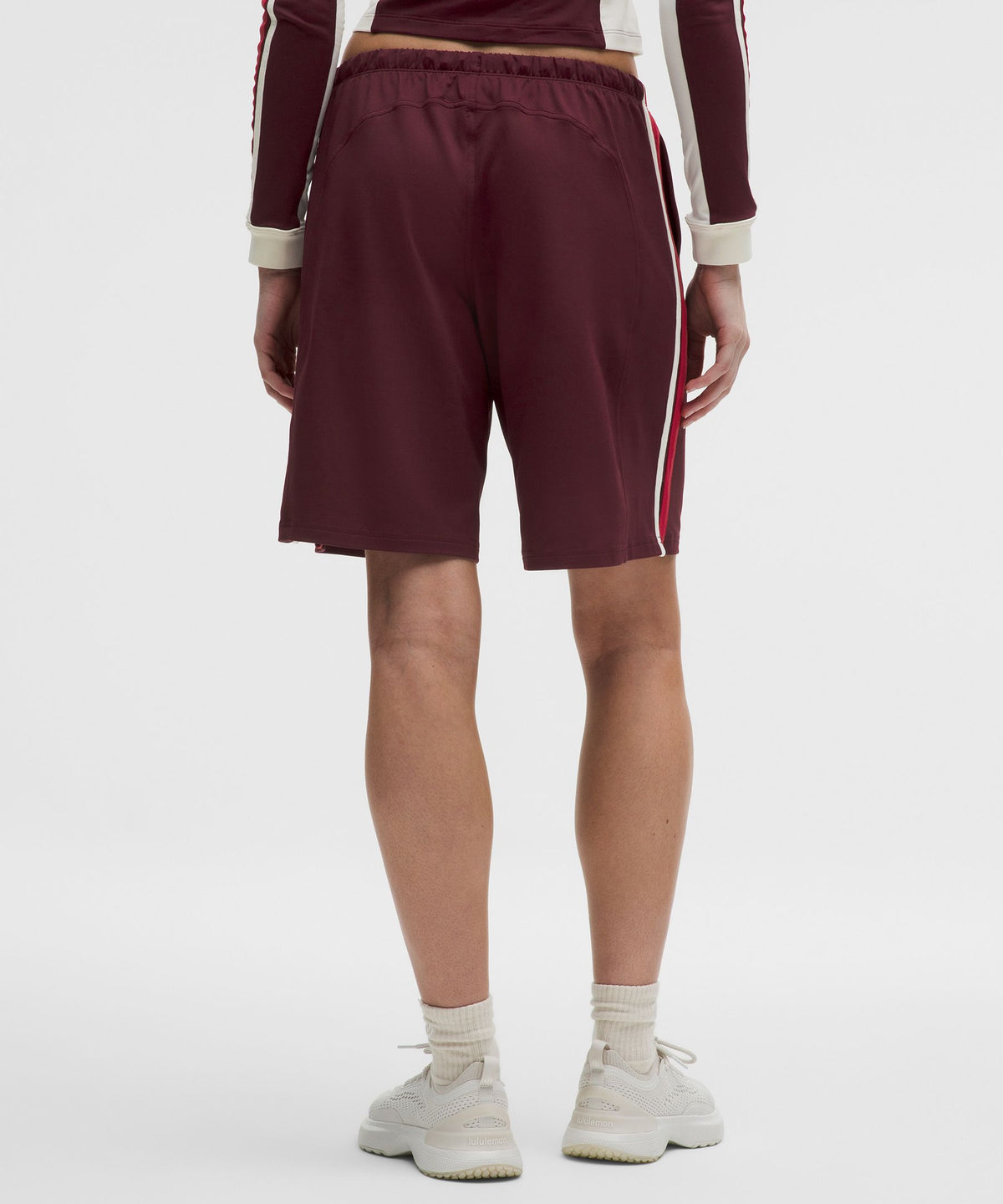 Striped Baggy Low-Rise Track Short 9.5"