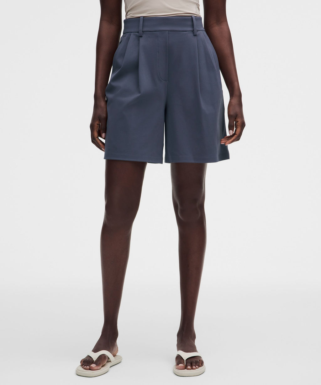 Daydrift Pleated High-Rise Short 7"
