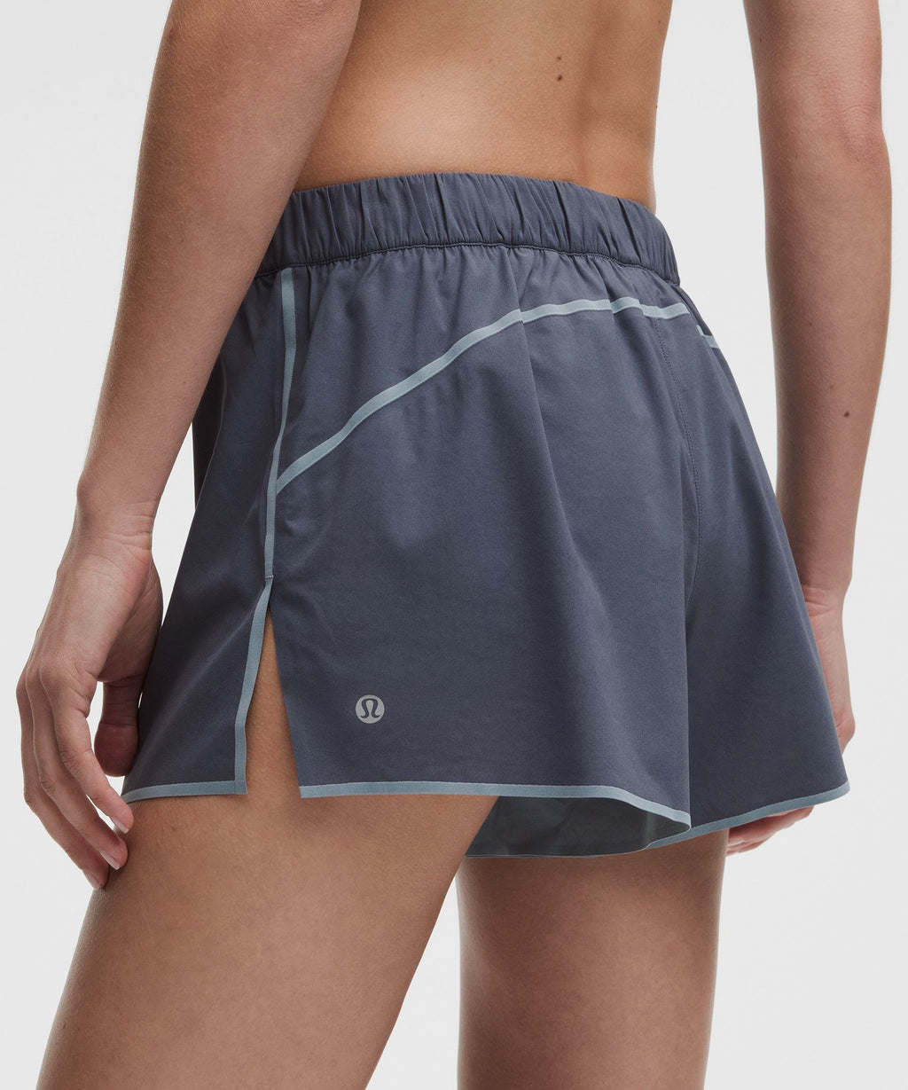 Two-Toned Mid-Rise Track Short 3"