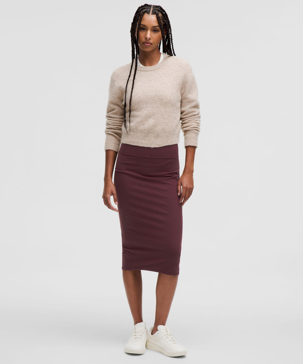 Nulu Slim-Fit High-Rise Midi Skirt