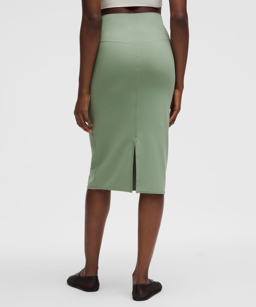Nulu Slim-Fit High-Rise Midi Skirt