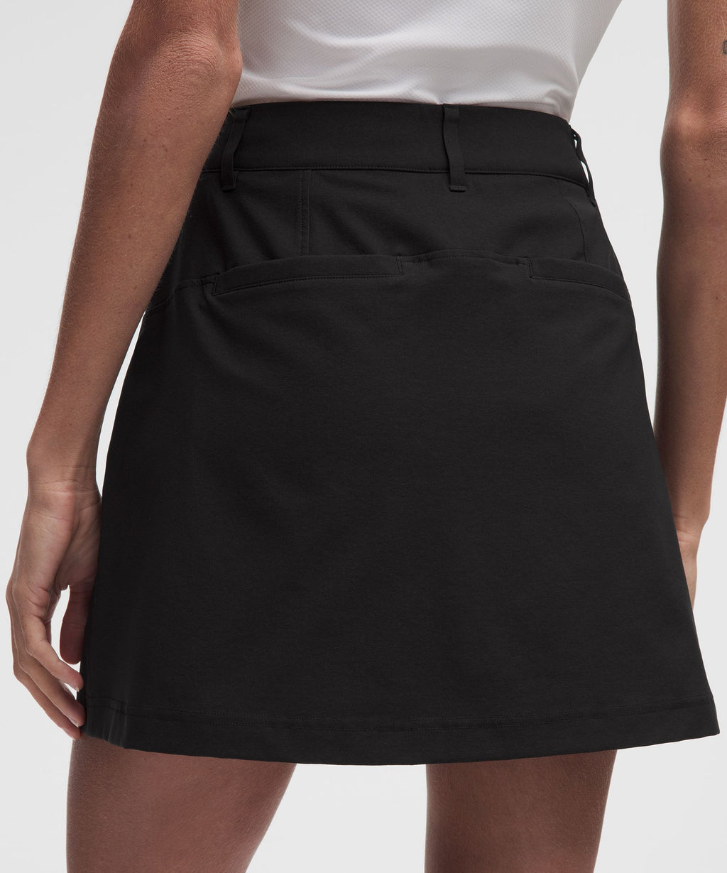 Stretch Twill Front Pleat Golf SkirtEmbroidered Logo
