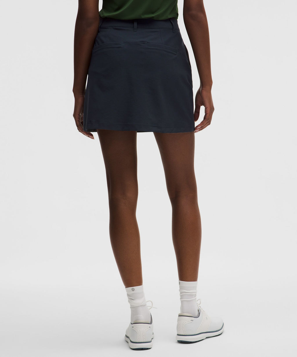 Stretch Twill Front Pleat Golf SkirtEmbroidered Logo