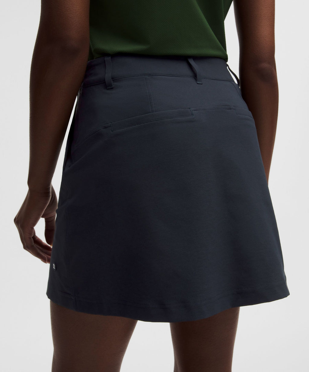 Stretch Twill Front Pleat Golf SkirtEmbroidered Logo