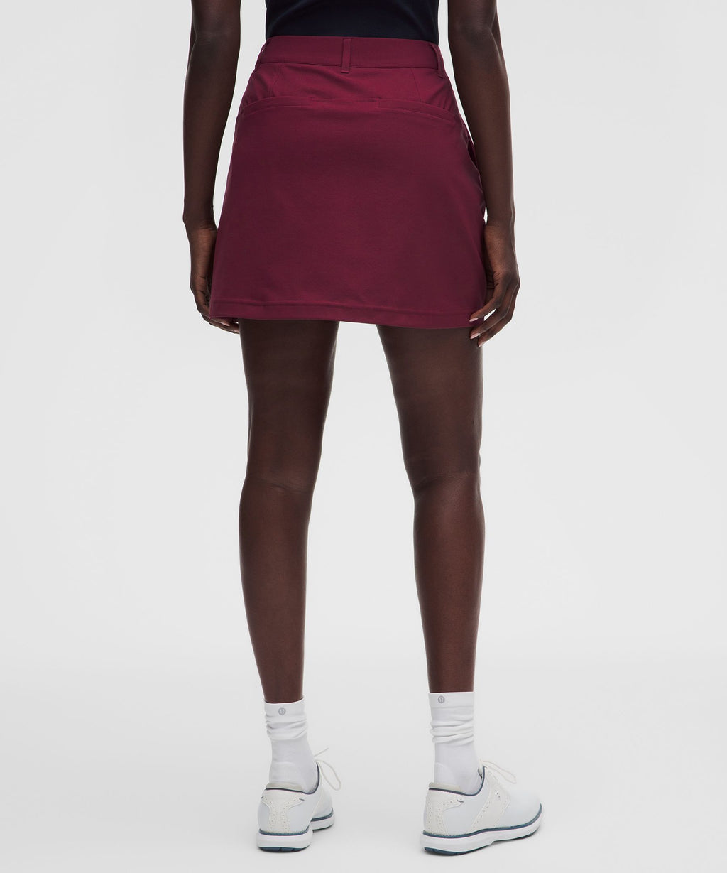 Stretch Twill Front Pleat Golf SkirtEmbroidered Logo