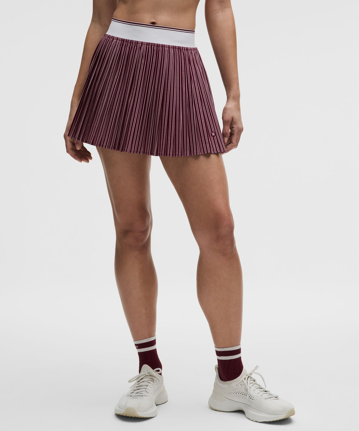Knife-Pleat High-Rise Tennis Skirt