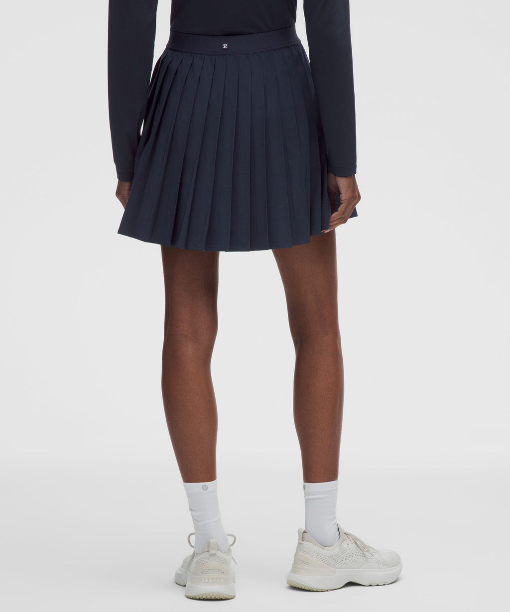 High-Rise Pleated Tennis SkirtLong