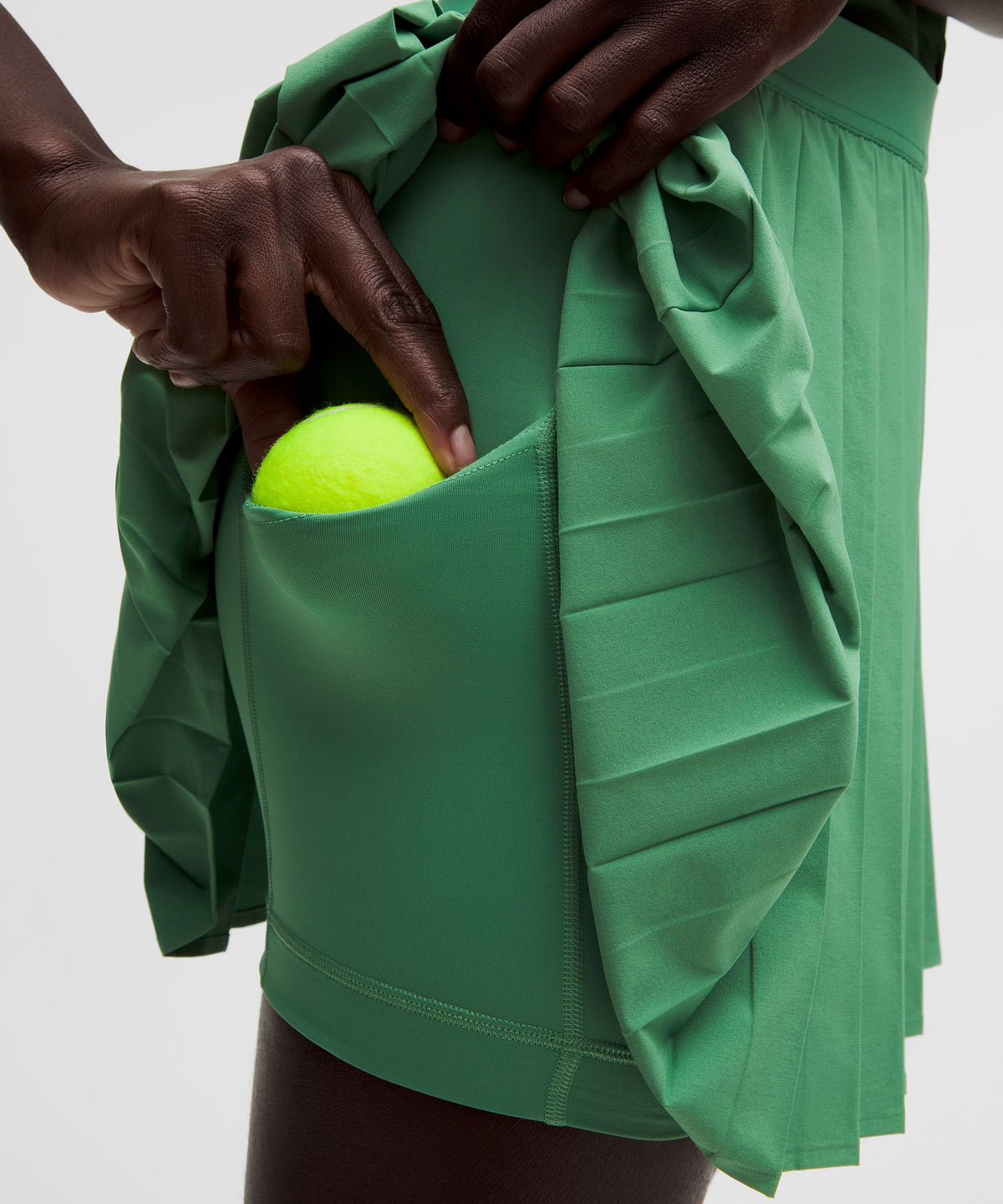 High-Rise Pleated Tennis SkirtLong