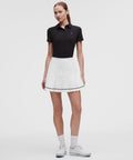 Box-Pleat High-Rise A-line Golf Skirt