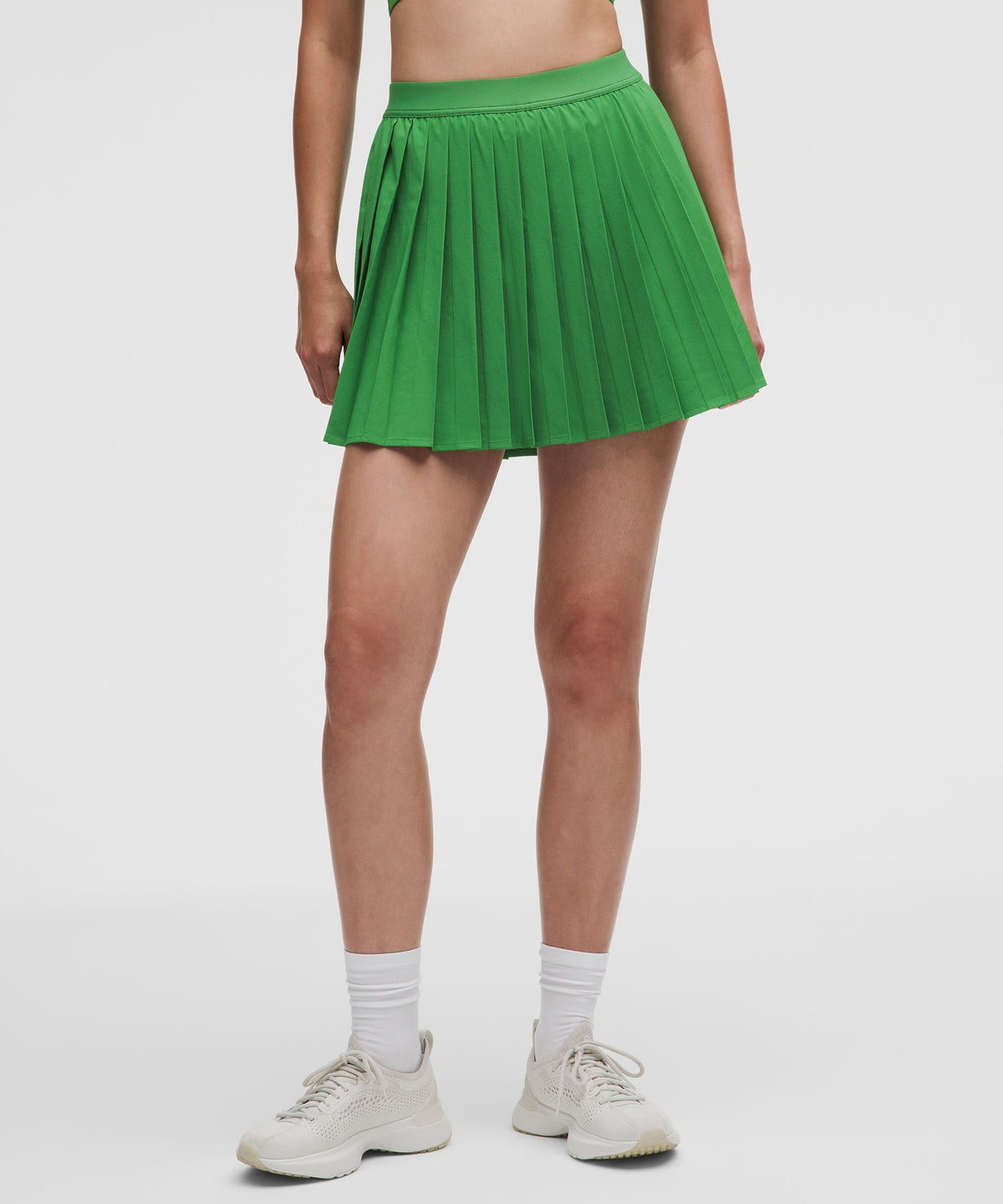 High-Rise Pleated Tennis SkirtLong