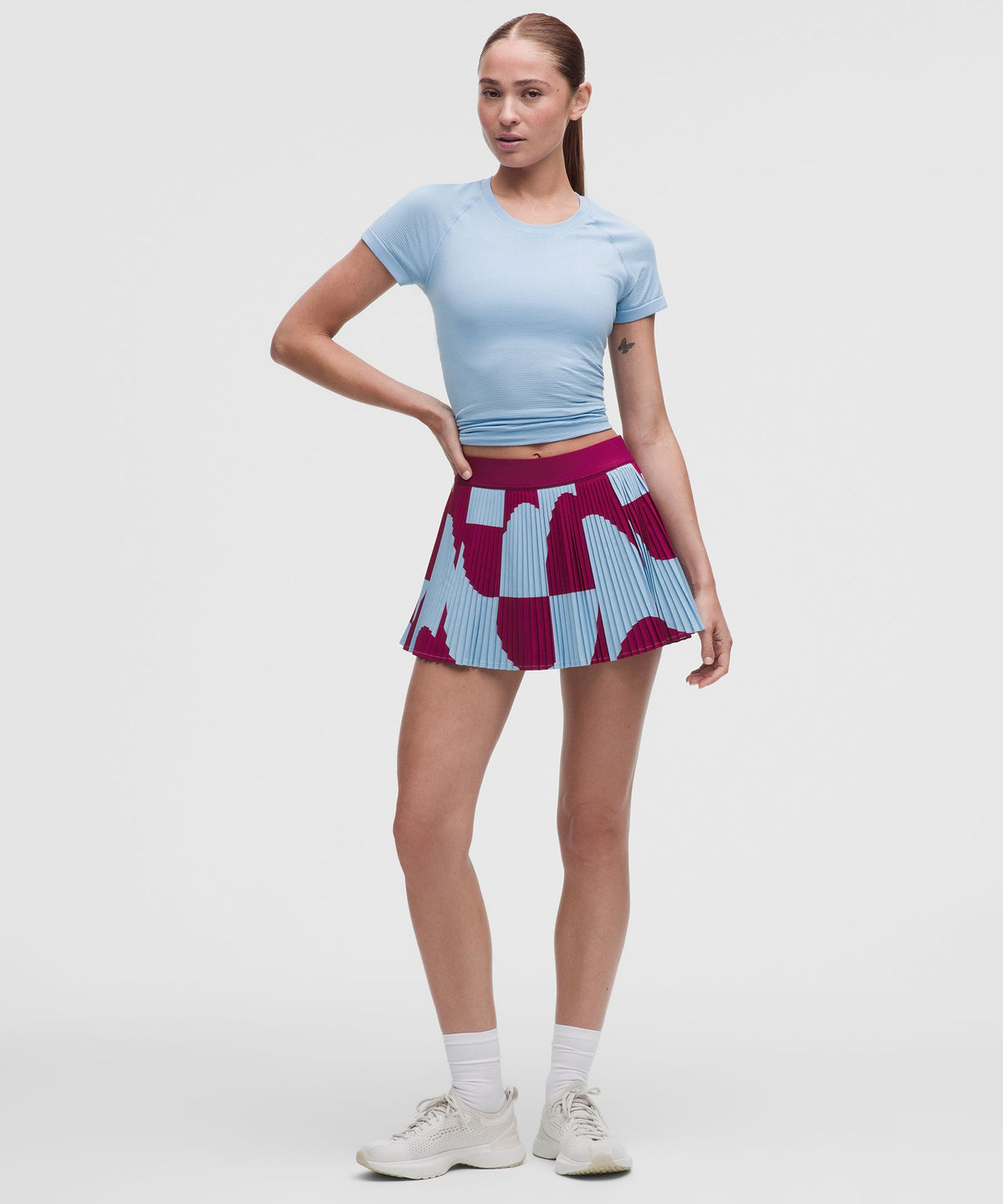 RePleat High-Rise Pleated Tennis SkirtContrast