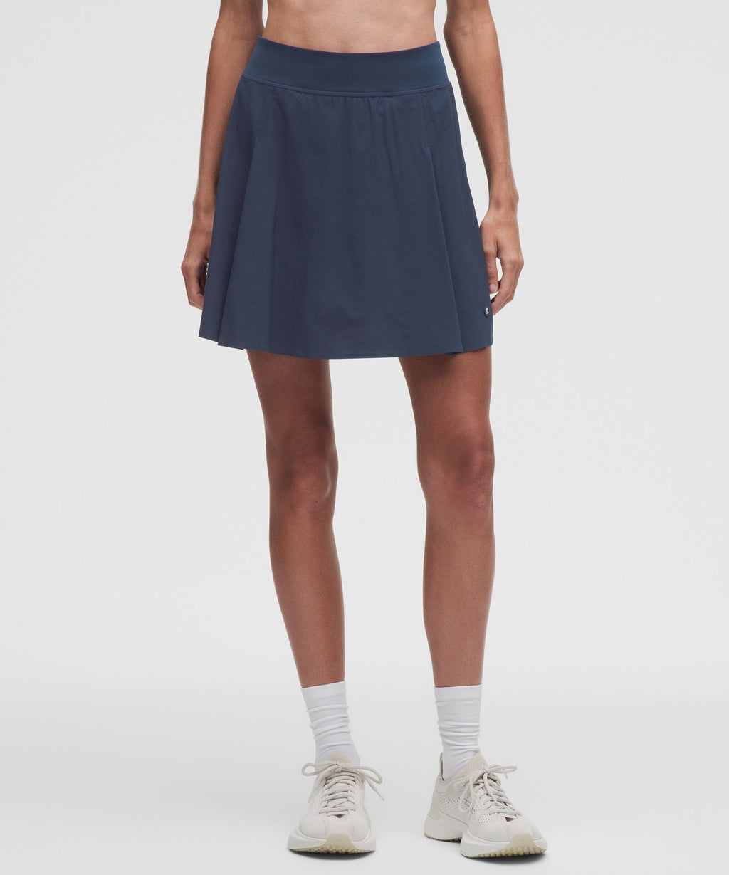 A-Line Side-Pleat Tennis SkirtLong