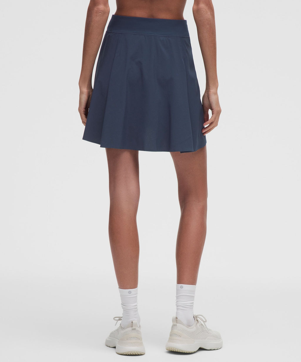 A-Line Side-Pleat Tennis SkirtLong