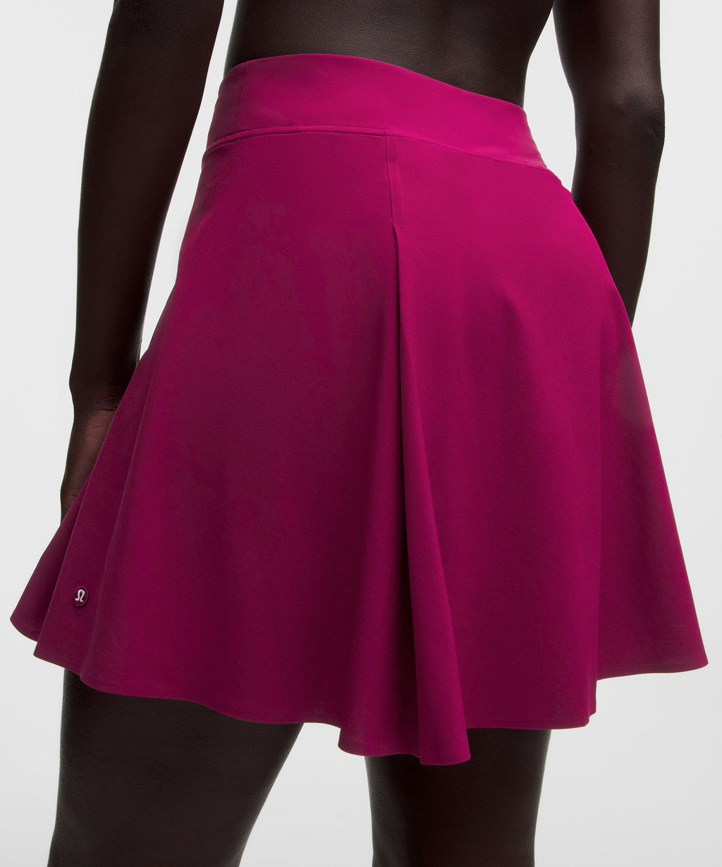 A-Line Side-Pleat Tennis SkirtLong