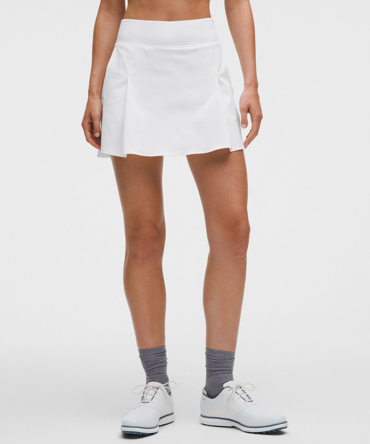 Top-Stitched Pleated Golf Skirt