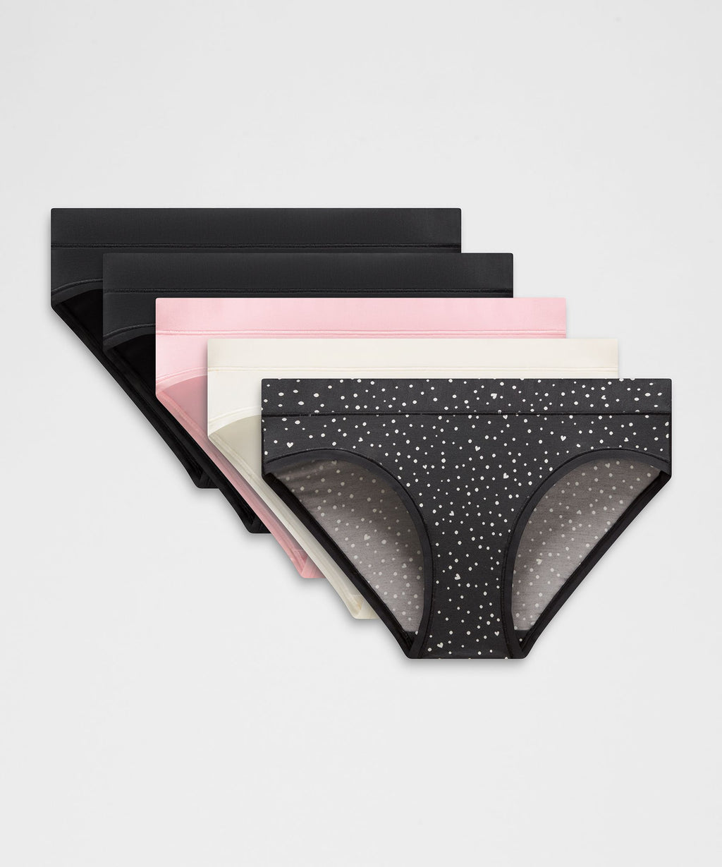 UnderEase Mid-Rise Bikini Underwear5 Pack